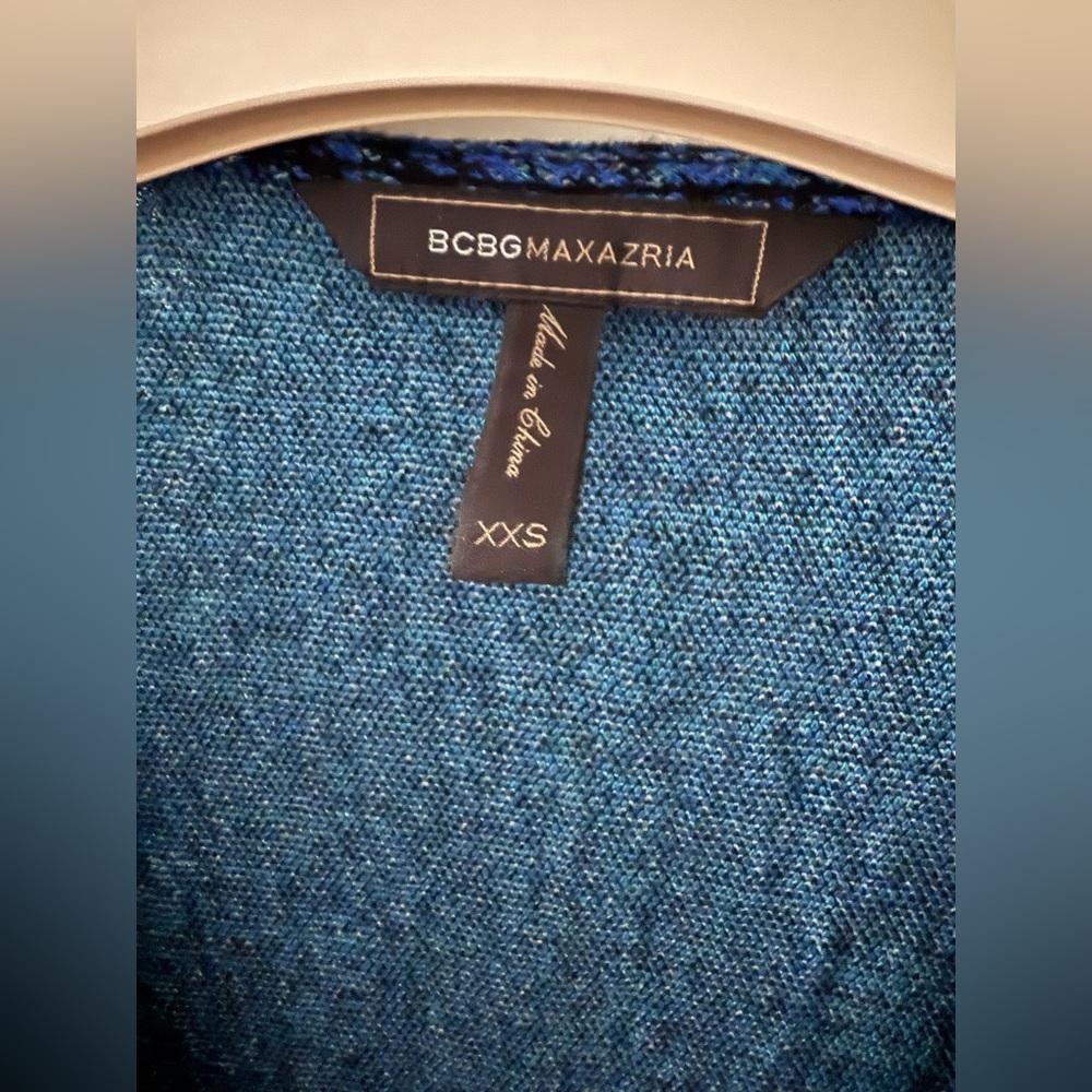 Bcbgmaxazria Vibrant Blue Patterned Adele Knit Wr… - image 3